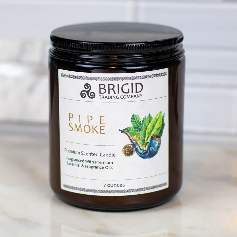 Pipe Smoke Soy Wax Candle - Cuban Tobacco, Smoked Oud, and Deep Resins | Premium Scented Candle | Wiccan Center