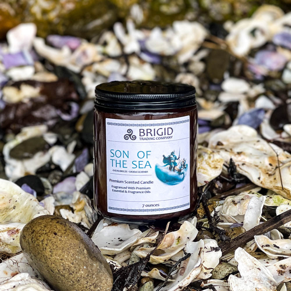 Son of the Sea Soy Wax Candle - Sea Salt, Ocean Breeze, and Saddle Leather | Premium Scented Candle | Wiccan Center
