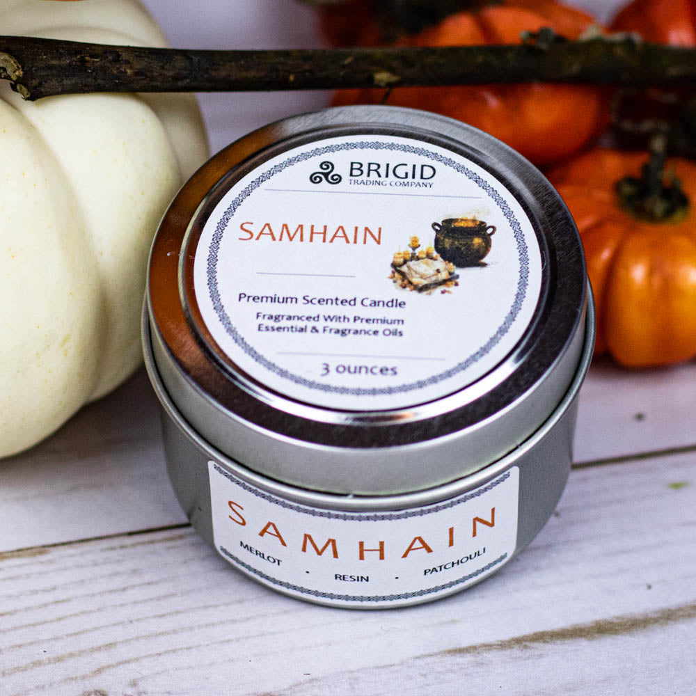 Samhain Soy Wax Candle - Merlot, Dragon's Blood, and Smoked Patchouli | Premium Scented Candle | Wiccan Center
