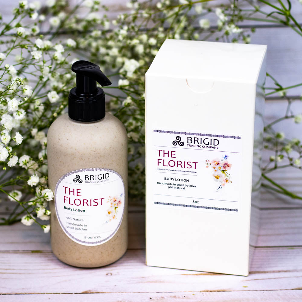 The Florist Natural Body Lotion - Jasmine, Ylang Ylang, Helichrysum, and Sandalwood | Body Lotion | Wiccan Center