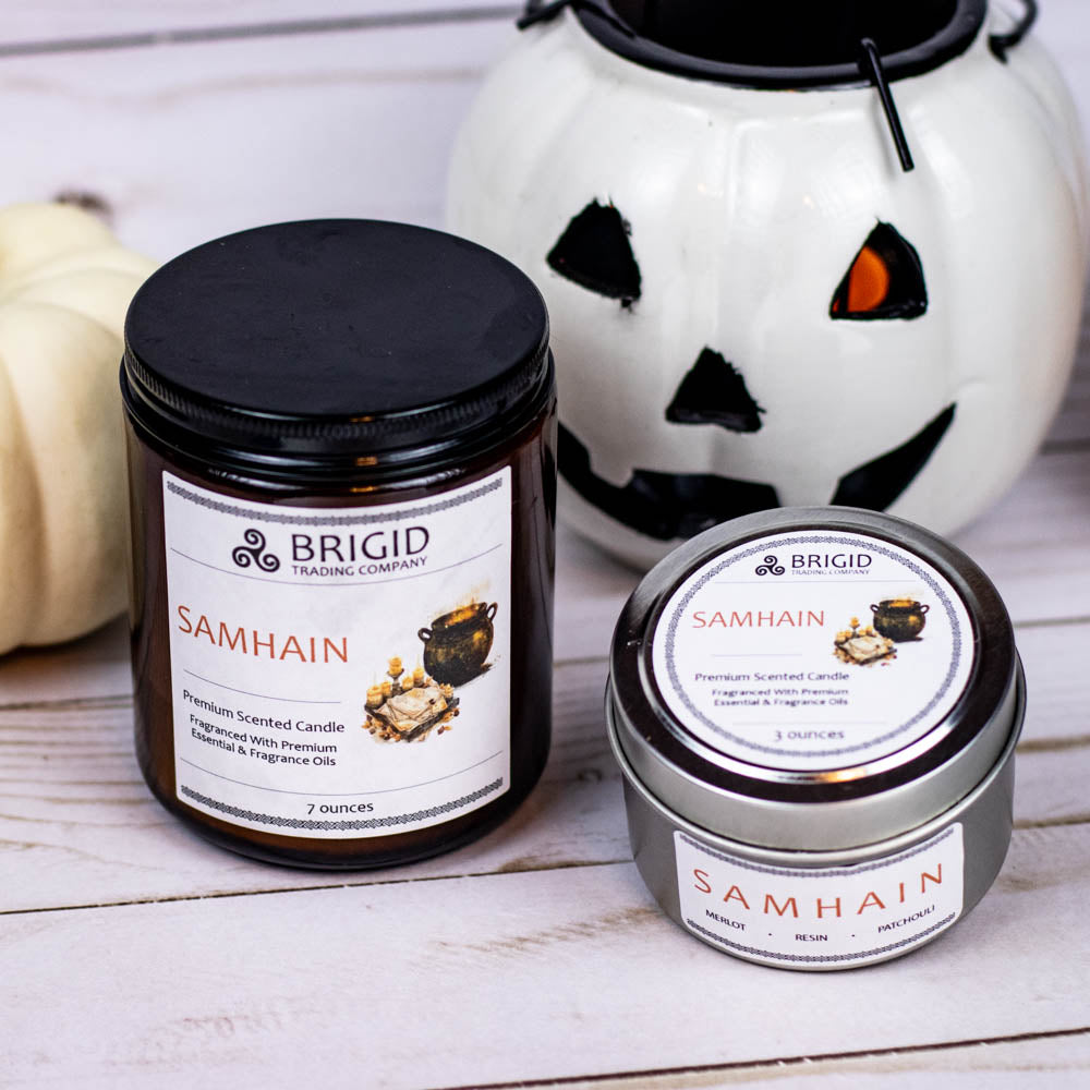 Samhain Soy Wax Candle - Merlot, Dragon's Blood, and Smoked Patchouli | Premium Scented Candle | Wiccan Center