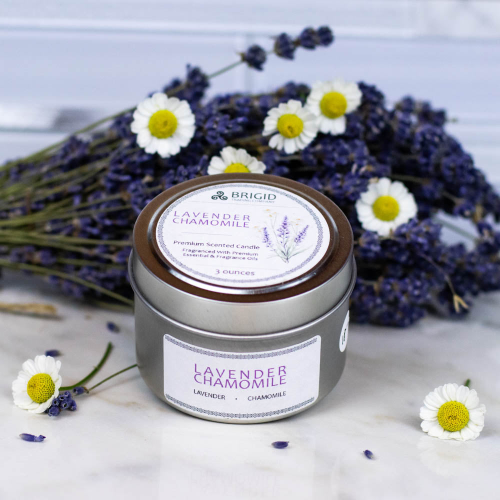Lavender Chamomile Soy Wax Candle - Lavender and Chamomile | Premium Scented Candle | Wiccan Center