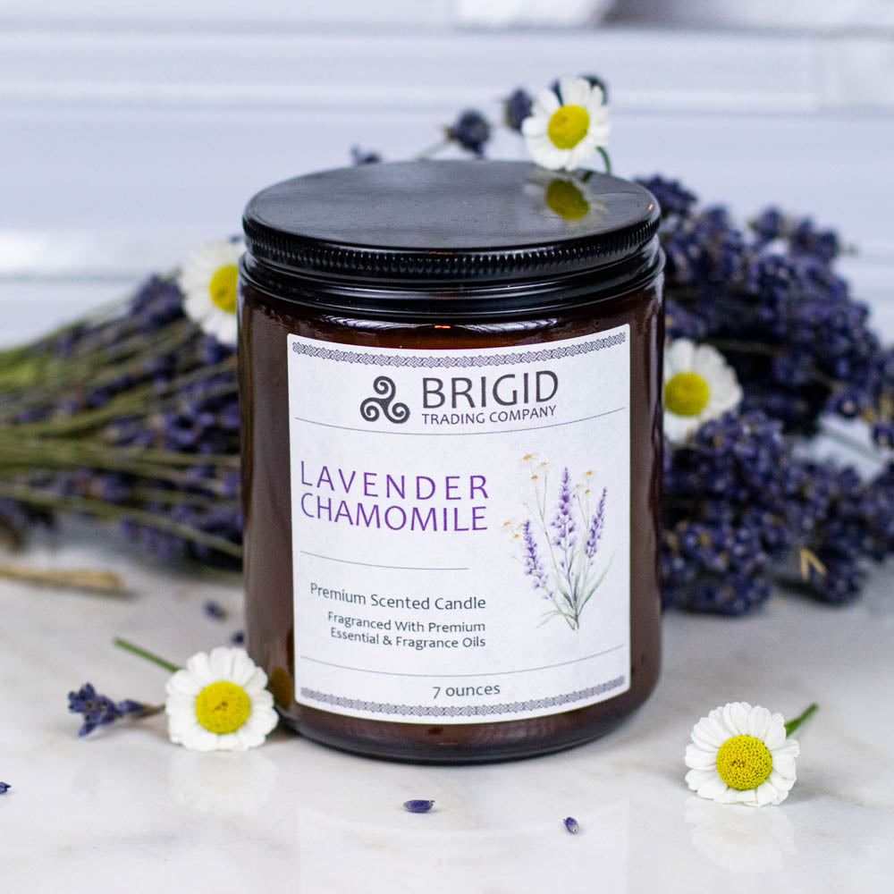 Lavender Chamomile Soy Wax Candle - Lavender and Chamomile | Premium Scented Candle | Wiccan Center