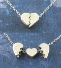 Heal a Broken Heart Pendant Necklace with Hidden Heart, Engravable | Handmade > Silver | Wiccan Center