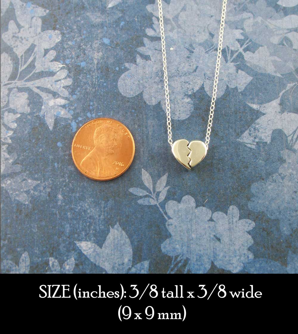 Heal a Broken Heart Pendant Necklace with Hidden Heart, Engravable | Handmade > Silver | Wiccan Center