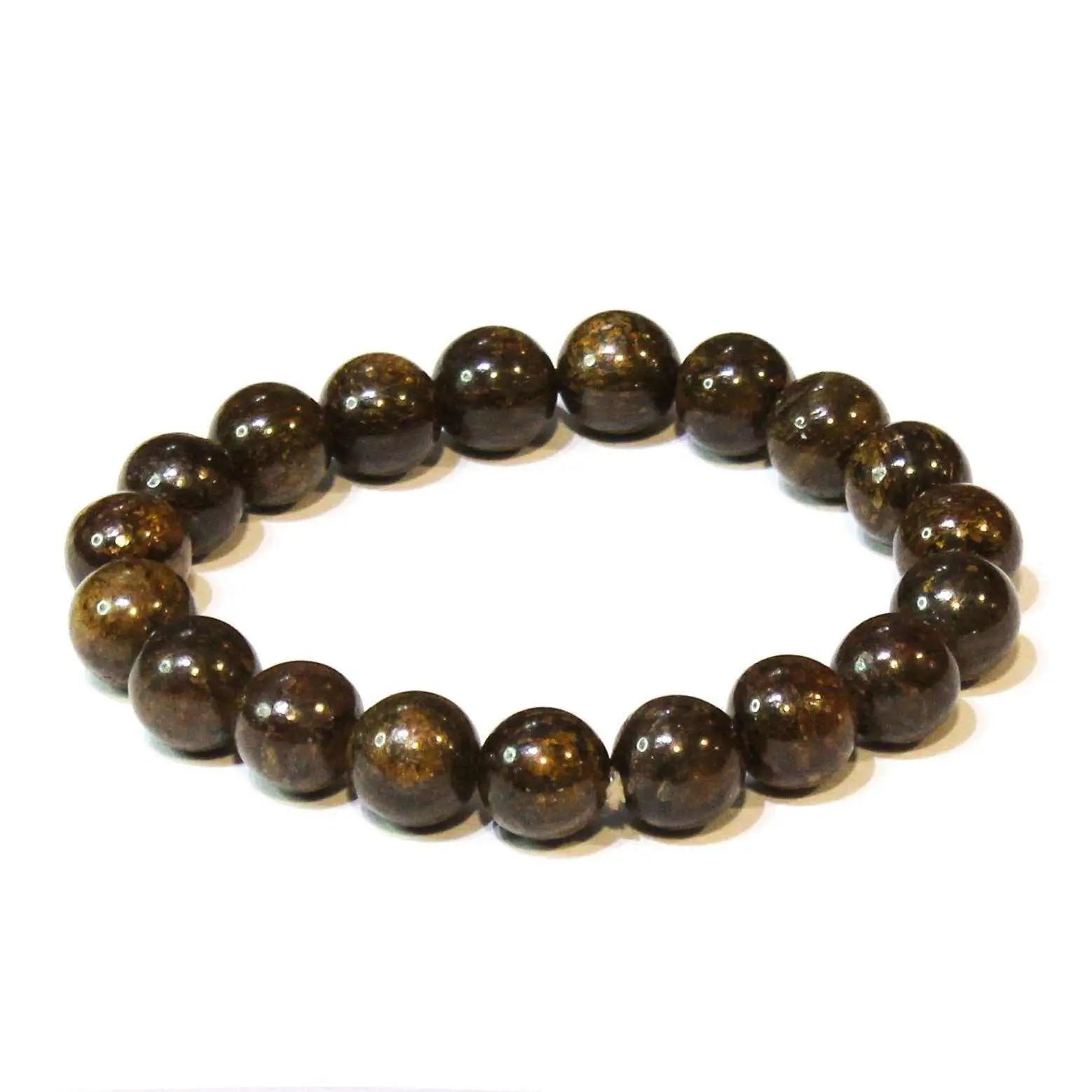 Bronzite Round Bead Bracelet - Balanced Diplomacy | Bracelets | Wiccan Center