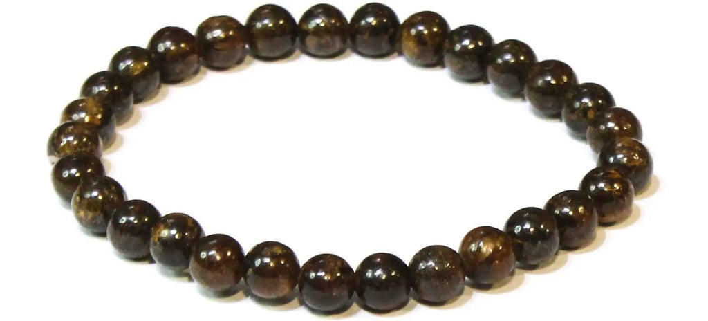 Bronzite Round Bead Bracelet - Balanced Diplomacy | Bracelets | Wiccan Center
