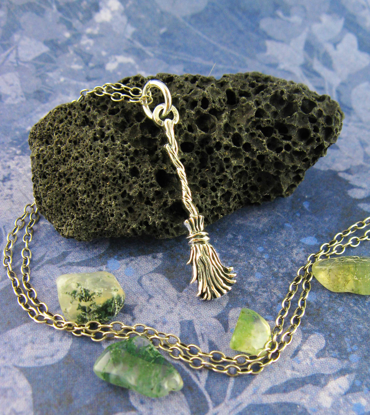 Besom or Broomstick Charm, Handmade - 925 Sterling Silver | Handmade > Silver | Wiccan Center