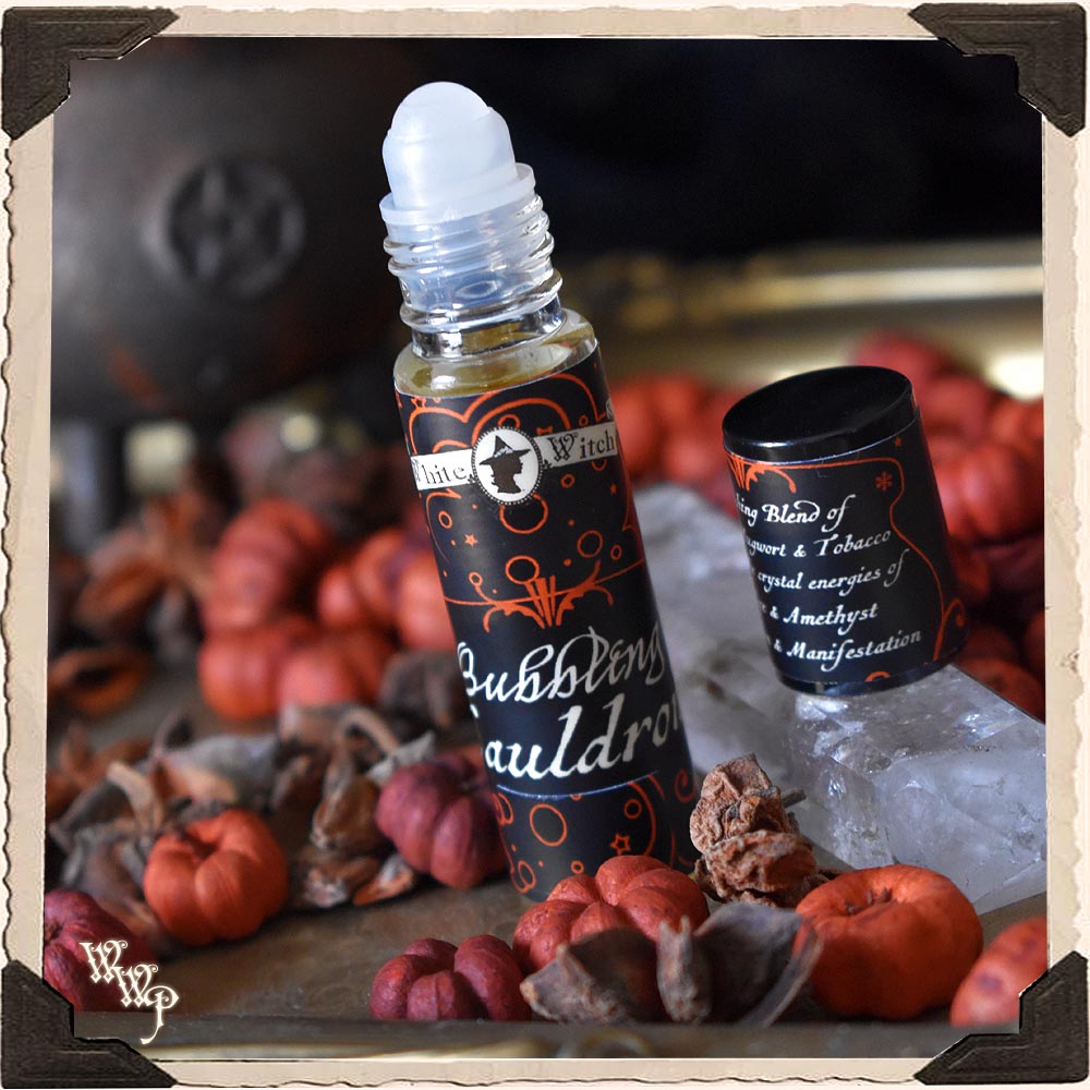 BUBBLING CAULDRON BODY OIL 1/3oz. For Manifestation, Divination & Samhain Protection. | aromatherapy, perfume, oils | Wiccan Center