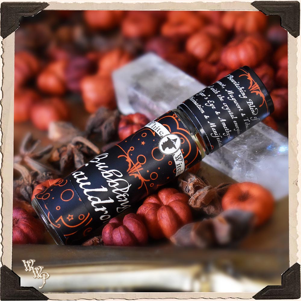 BUBBLING CAULDRON BODY OIL 1/3oz. For Manifestation, Divination & Samhain Protection. | aromatherapy, perfume, oils | Wiccan Center