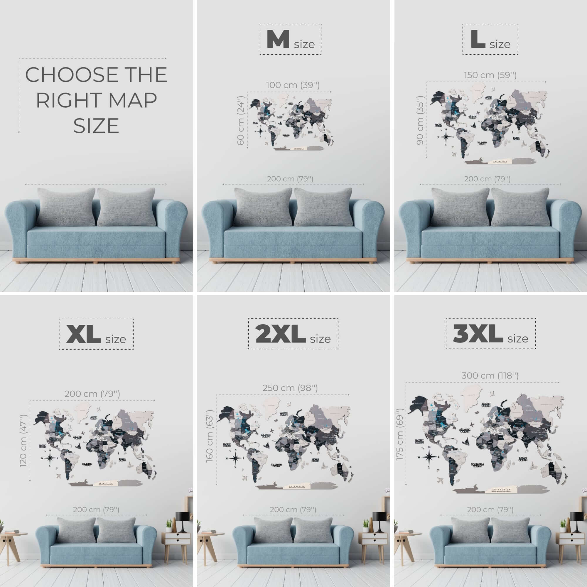 Bundle: Colored Map, Photo Frames, Flags and Airplanes Pins