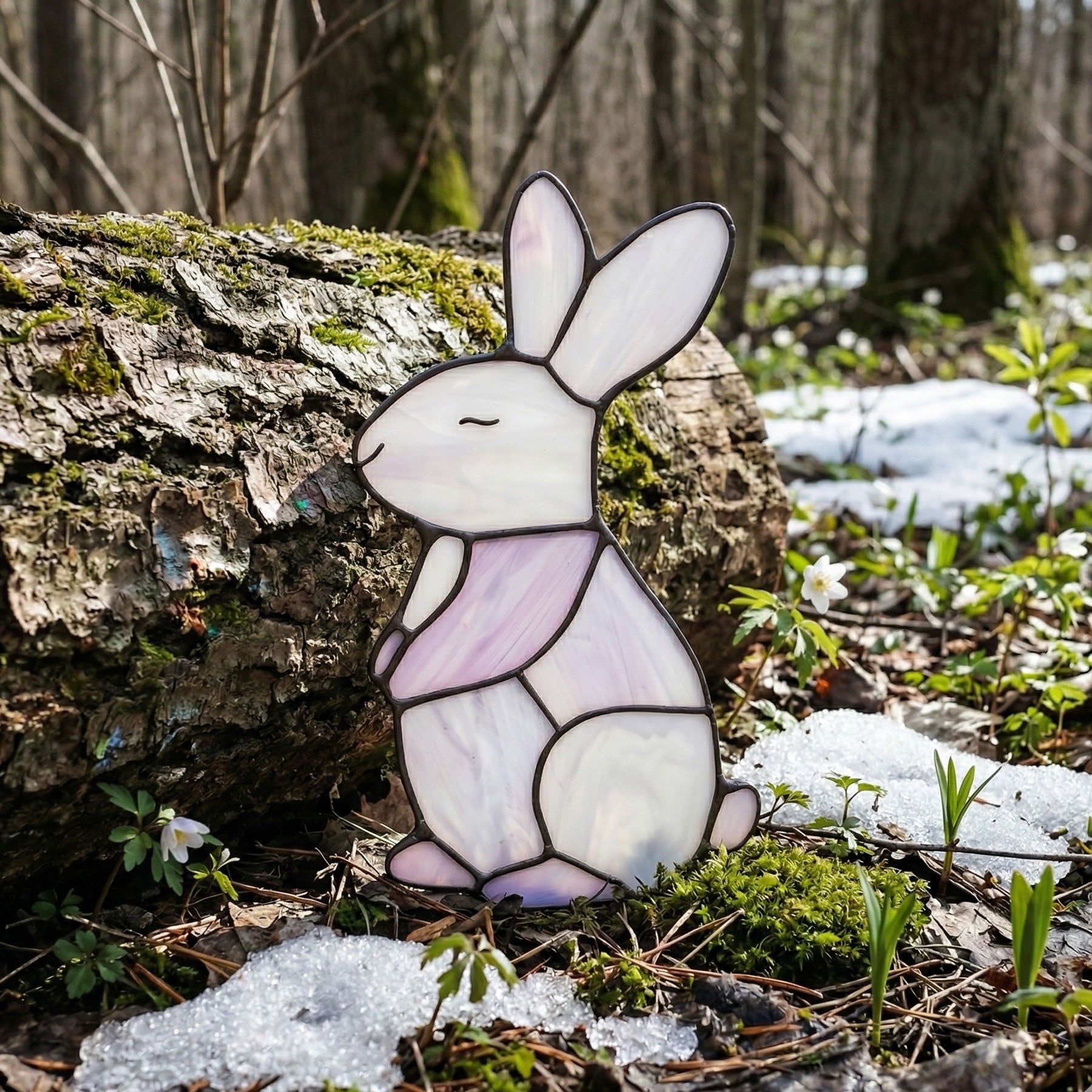 Bunny Stained Glass Pattern | Crafting Patterns & Molds | Wiccan Center