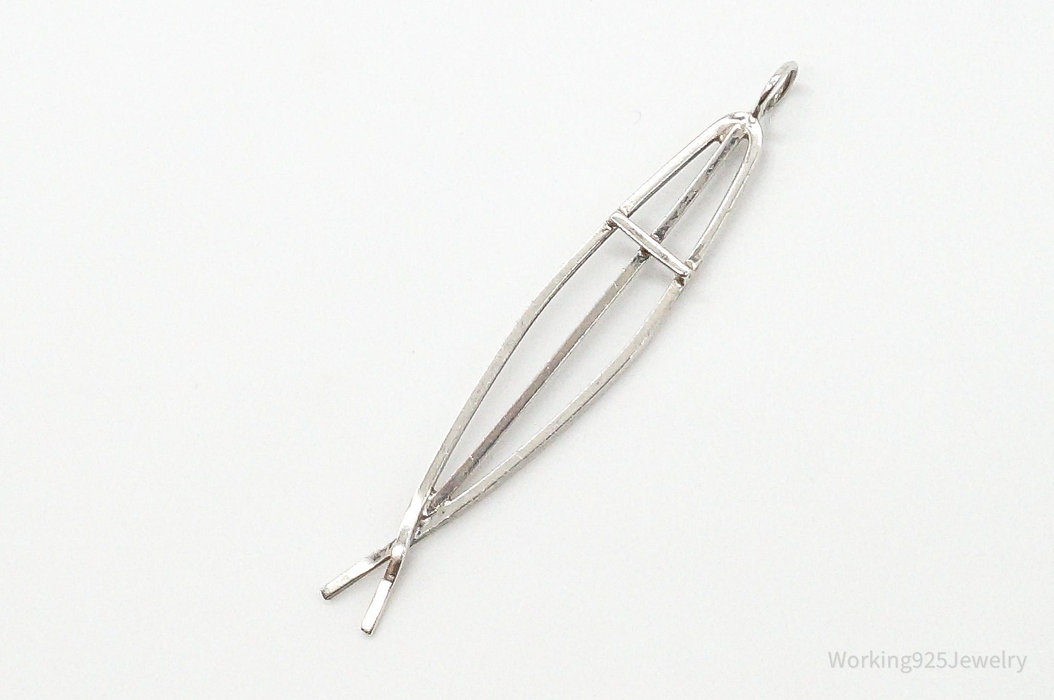 Vintage Ichthus Cross Fish Modernist Sterling Silver Necklace Pendant | Jewelry > Necklaces > Pendants | Wiccan Center