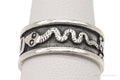 Vintage Tribal Symbols 950 Silver Band Ring - Size 6 | Jewelry > Rings | Wiccan Center