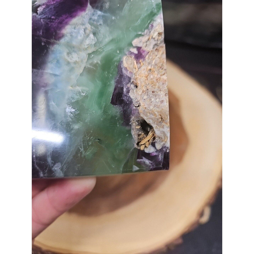 1.15LB Natural fluorite snowflake feather fluorite crystal quartz healing | Mineral Specimens | Wiccan Center