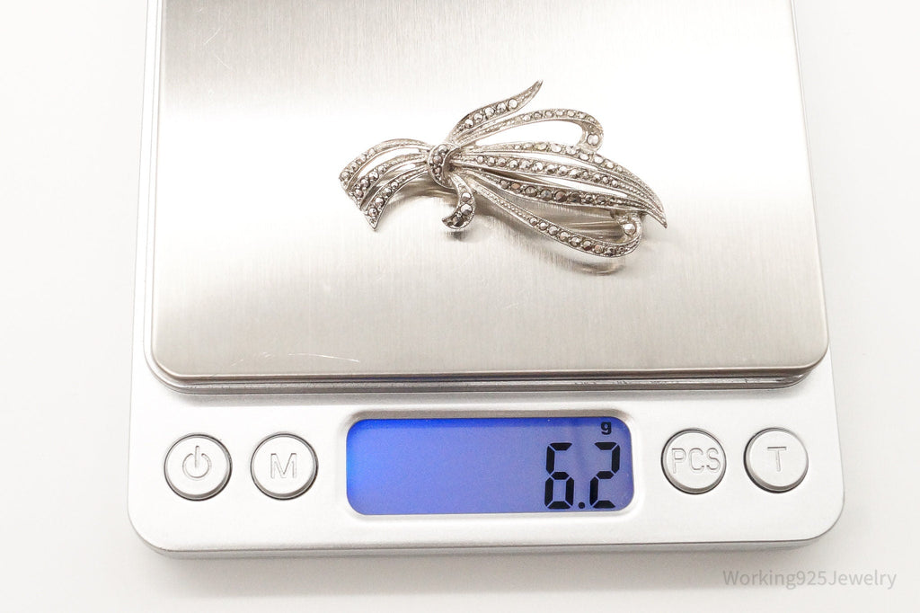 Antique Swedish Hematite 835 Silver Pin Brooch | Jewelry > Brooches, Pins & Clips | Wiccan Center