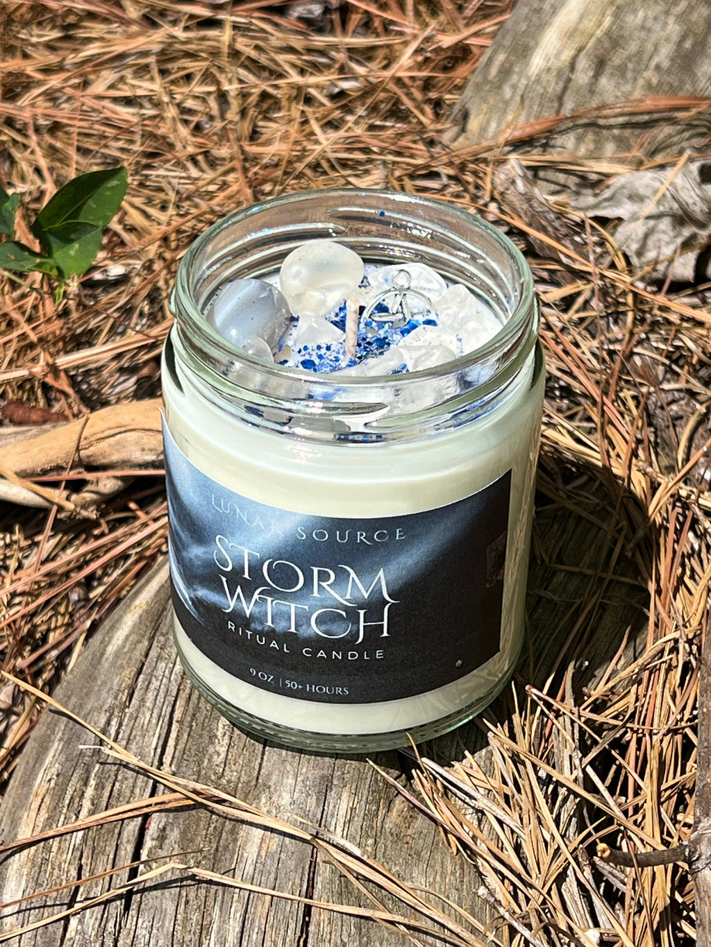 Storm Witch Candle | Weather Water Goddess Mermaid Sea Ocean Magick Witchcraft Altar Ritual Spell Gift Crystal Herbal Intention Candle Magic | | Wiccan Center