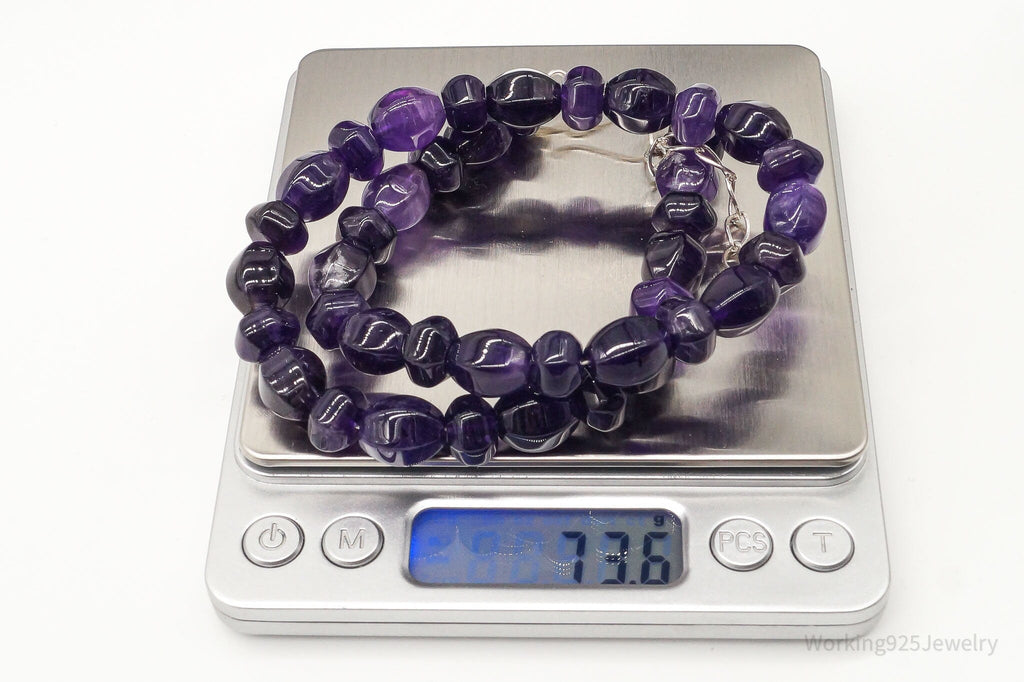 Vintage Desert Rose Trading Amethyst Bead Sterling Silver Necklace 20" | Jewelry > Necklaces > Pendants | Wiccan Center
