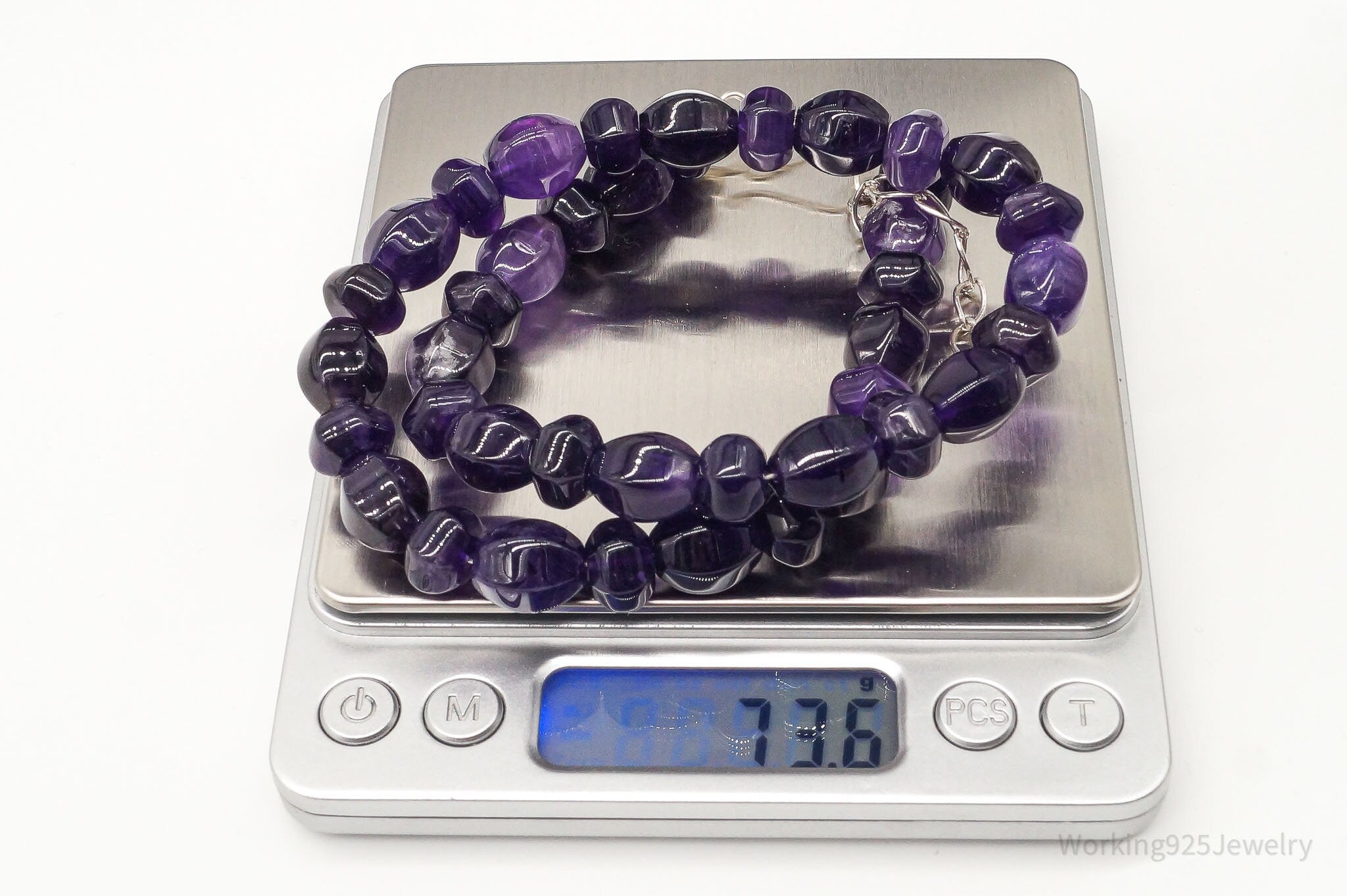 Vintage Desert Rose Trading Amethyst Bead Sterling Silver Necklace 20" | Jewelry > Necklaces > Pendants | Wiccan Center