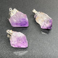 Amethyst Crystal Point Pendant (Silver Plated) | Craft Supplies & Tools > Beads, Gems & Cabochons > Charms & Pendants > Pendants | Wiccan Center