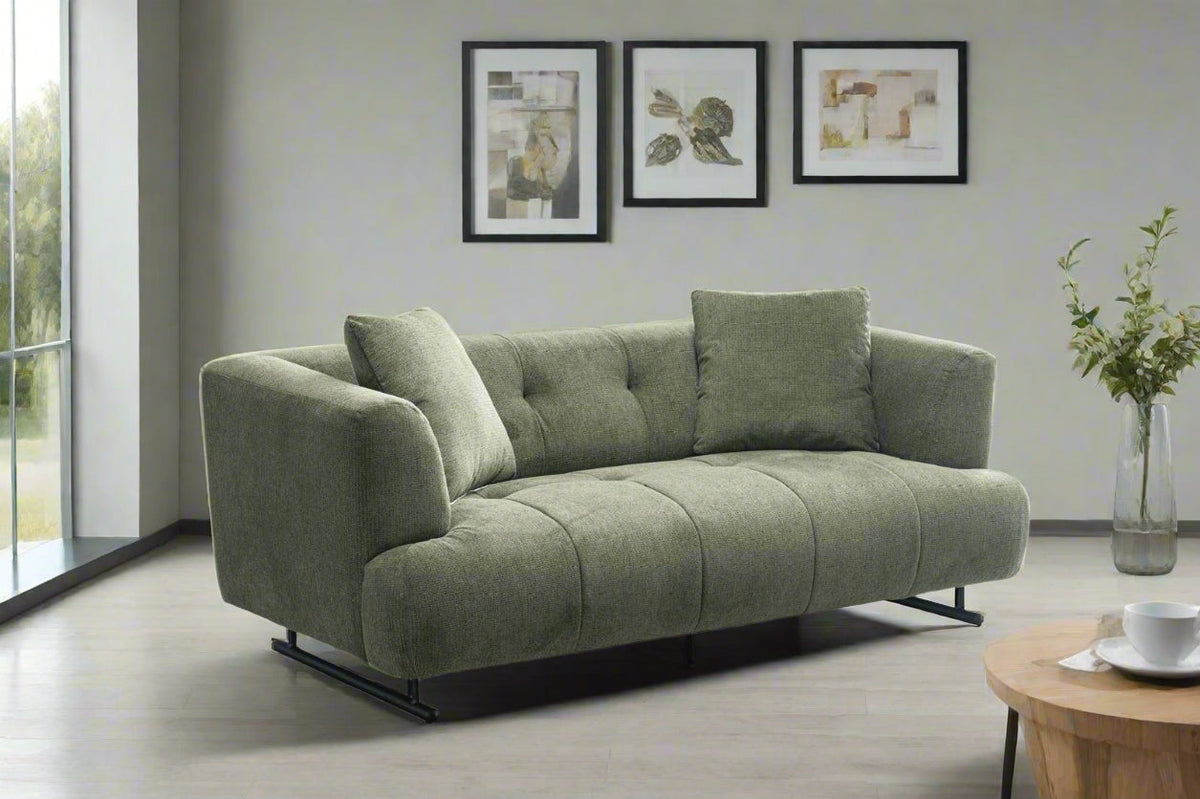 Arden Collection Modern Fabric 3-Seater Sofa - Green | Sofa | Wiccan Center
