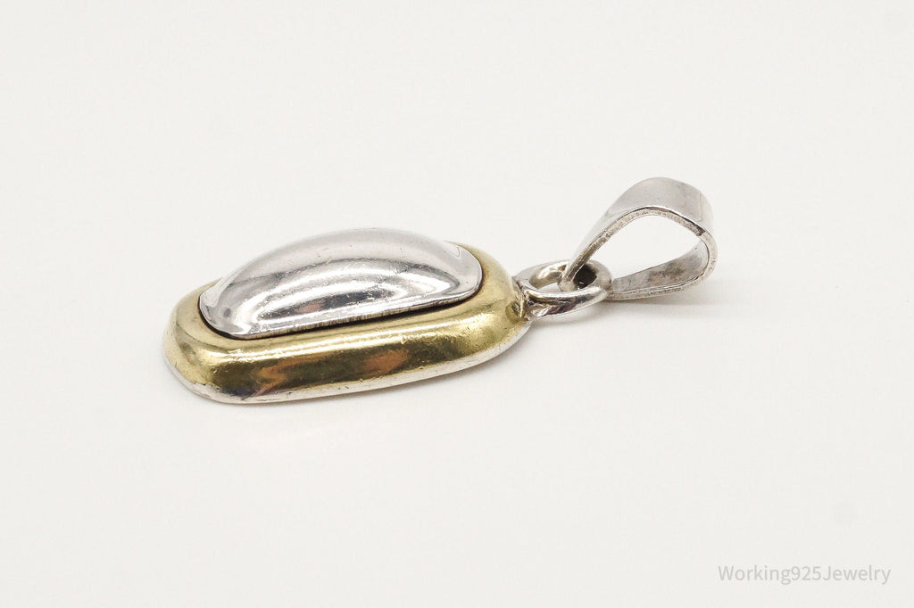 Vintage Mexico Laton Brass Sterling Silver Pendant | Jewelry > Necklaces > Pendants | Wiccan Center