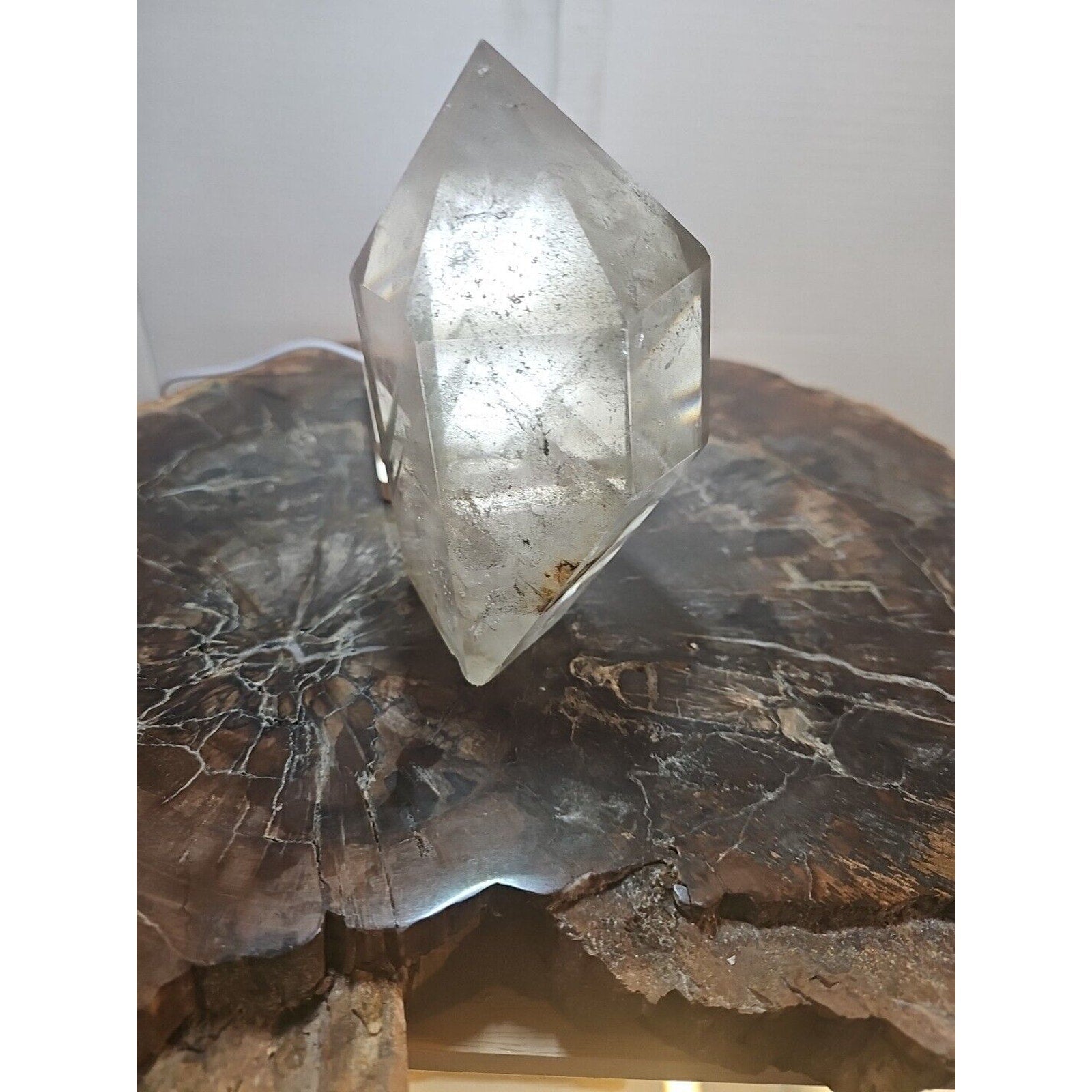 Green Ghost Phantom Quartz Crystal Obelisk — 2.7 lbs, Madagascar | CrystalCloud Company