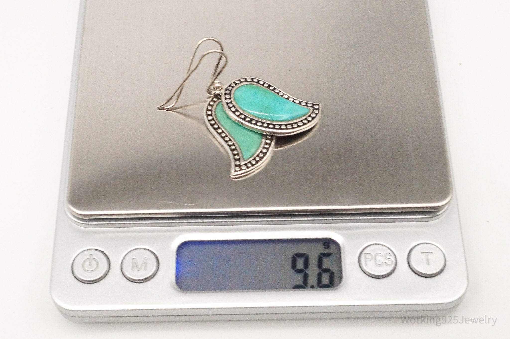 Designer SX Turquoise Sterling Silver Earrings | Jewelry > Earrings | Wiccan Center