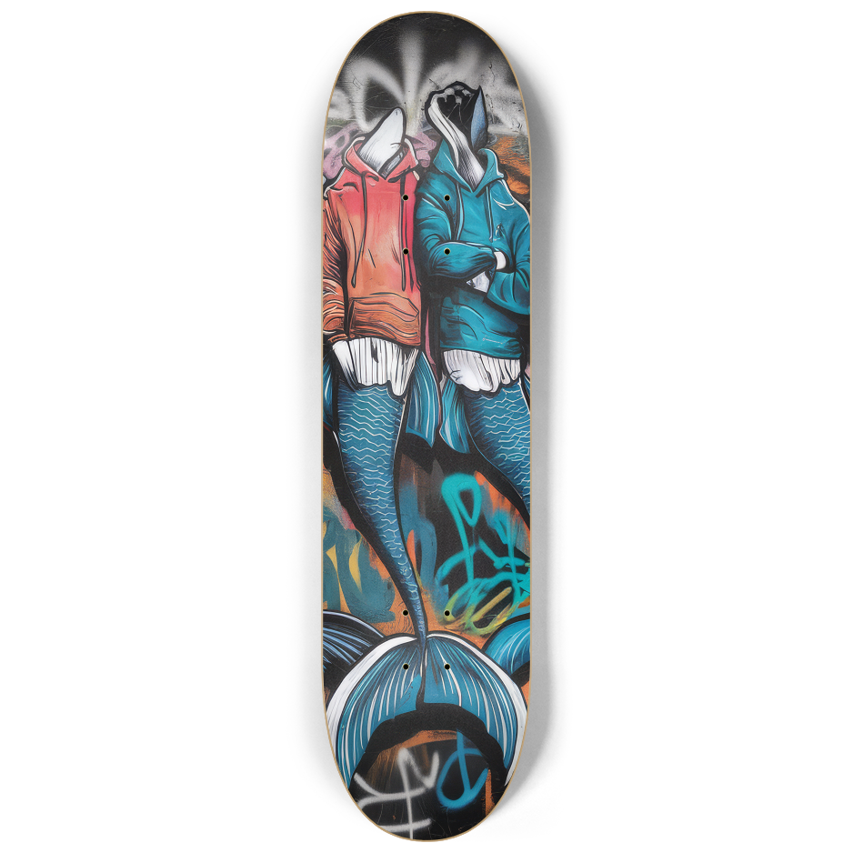 2 Series Art - Crazy Mer Skateboard | Skateboard | Wiccan Center