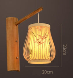 Woven Bamboo Chinese Bamboo Art Wall Lamp | Bamboo Art | Wiccan Center