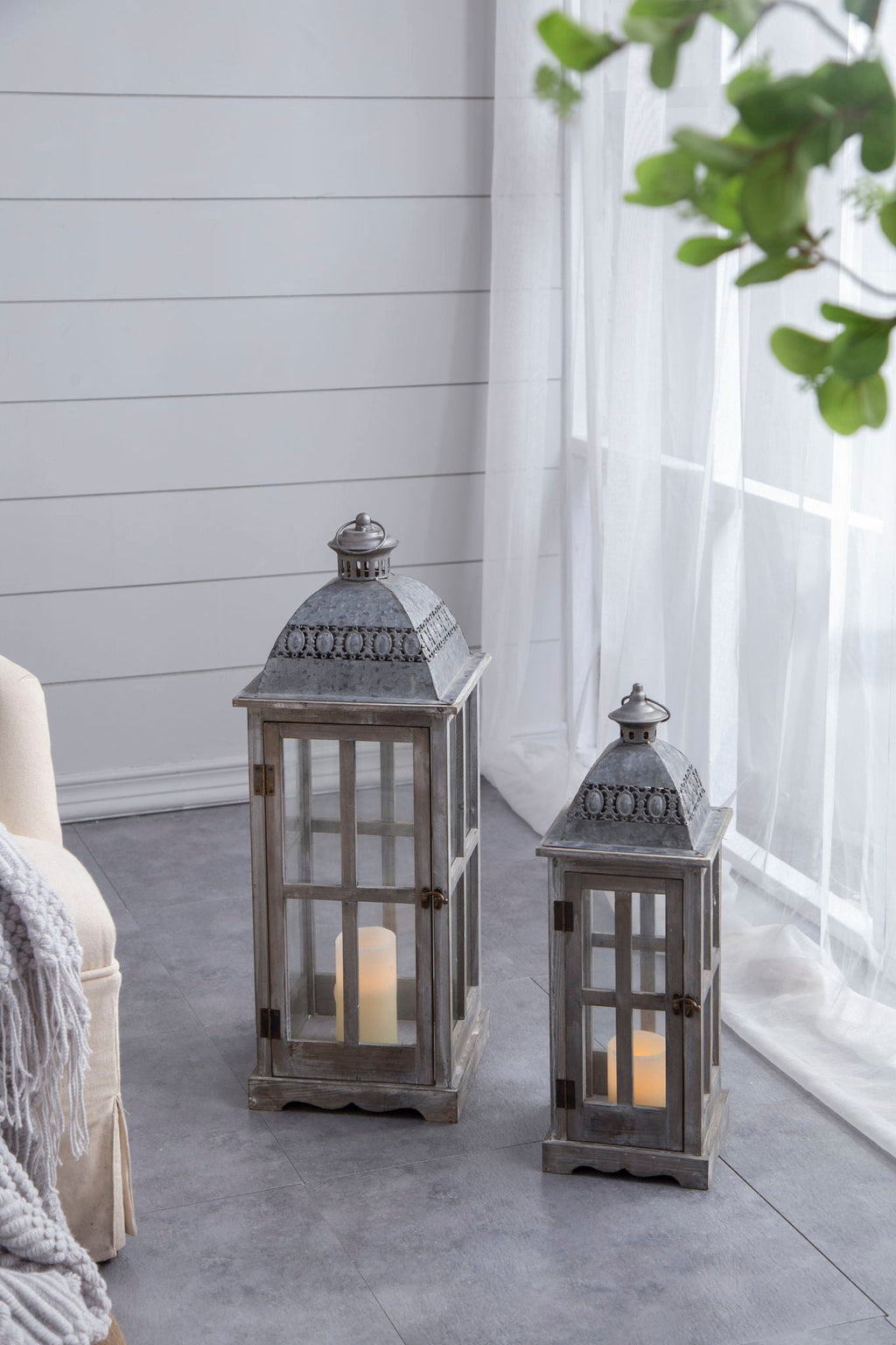 Wooden Candle Lantern Decorative Set for Indoor and Outdoor Use | Lanterns | Wiccan Center