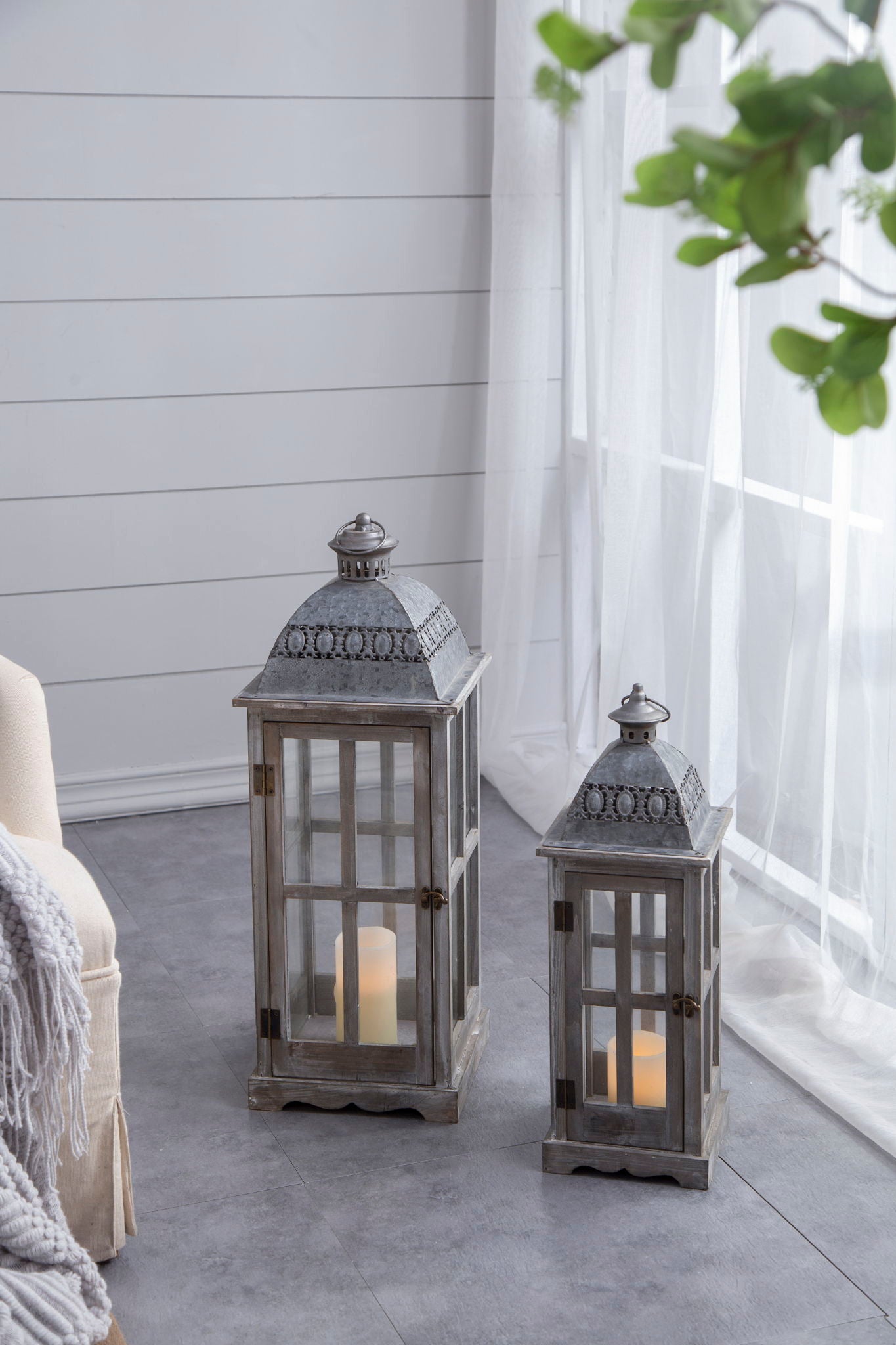 Wooden Candle Lantern Decorative Set for Indoor and Outdoor Use | Lanterns | Wiccan Center