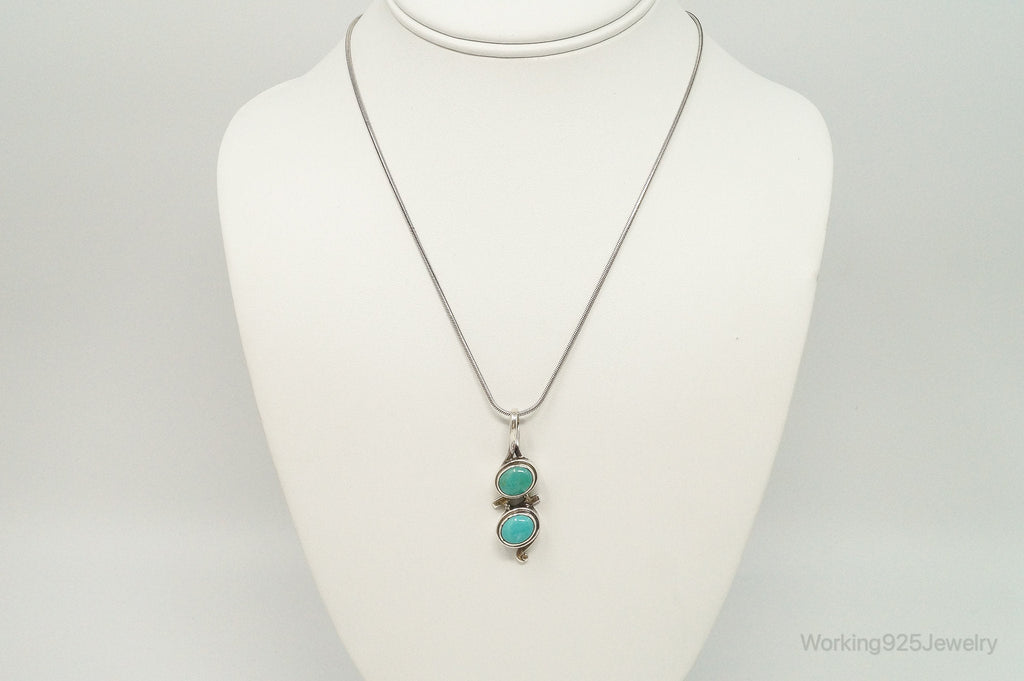 VTG Native American JS Turquoise Sterling Silver Necklace | Jewelry > Necklaces > Pendants | Wiccan Center