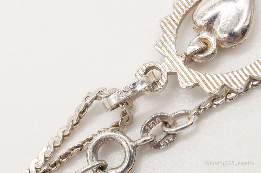 Vintage Modernist Heart 835S Silver Necklace | Jewelry > Necklaces > Pendants | Wiccan Center