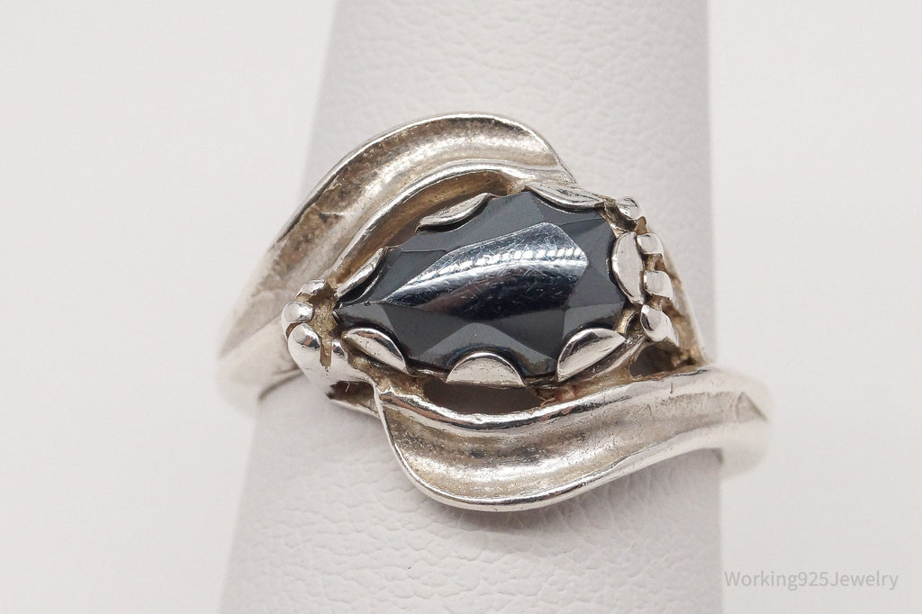 Vintage Mid Century Hematite Sterling Silver Ring - Size 6 | Jewelry > Rings | Wiccan Center