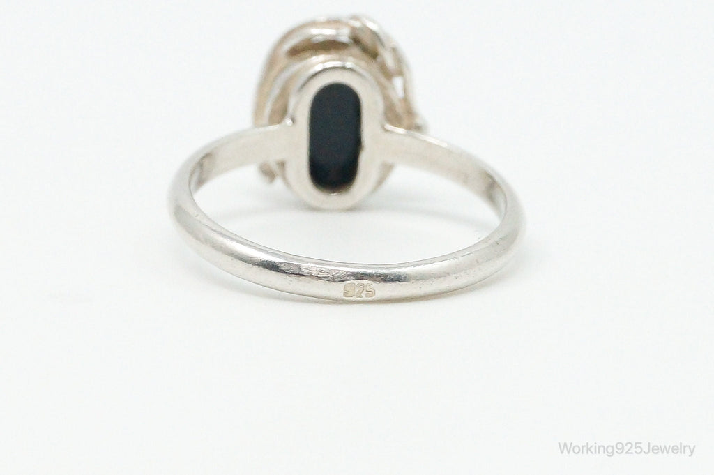 Vintage Yellow Amber Modern Sterling Silver Ring - Size 4.75 | Jewelry > Rings | Wiccan Center