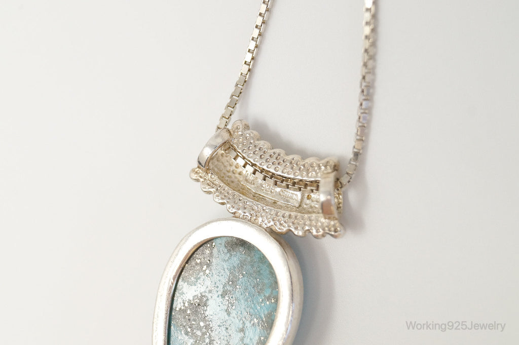 Designer Whitney Kelly WK Large Turquoise Sterling Silver Necklace | Jewelry > Necklaces > Pendants | Wiccan Center
