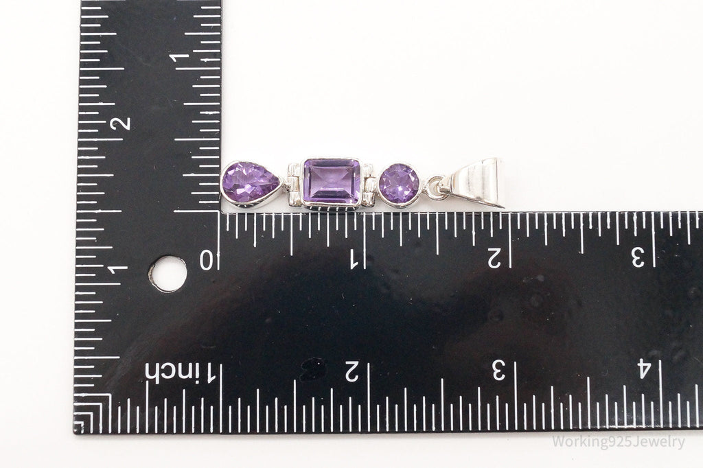 Vintage Designer Aryo Amethyst Sterling Silver Pendant | Jewelry > Necklaces > Pendants | Wiccan Center