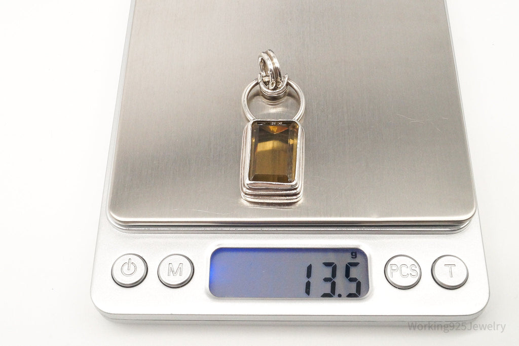 Vintage Large Smoky Topaz Sterling Silver Pendant | Jewelry > Necklaces > Pendants | Wiccan Center