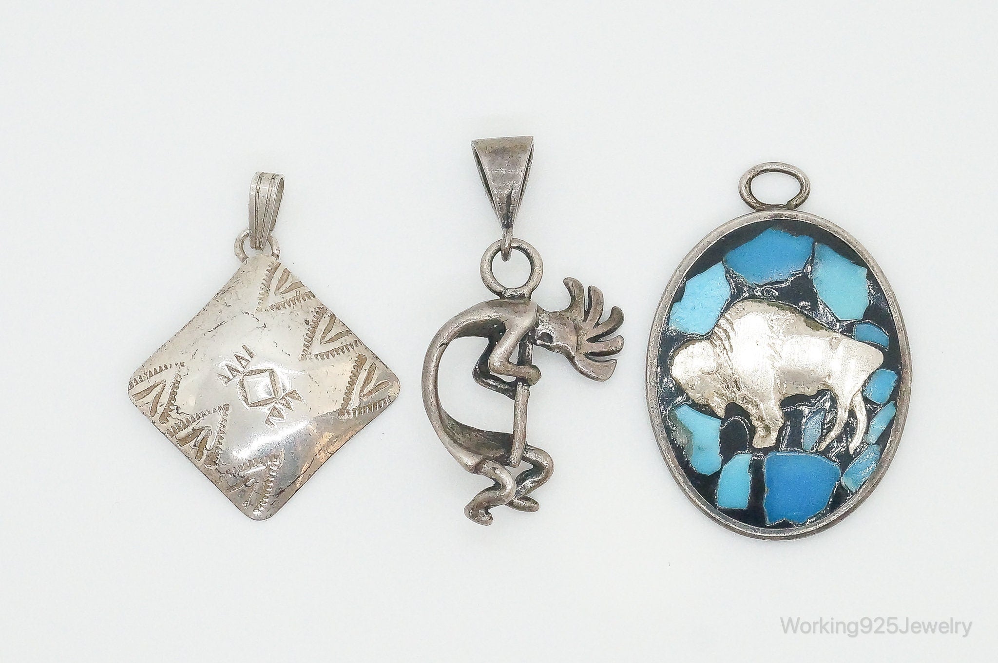 Vintage Native American Turquoise Sterling Silver Pendants | Jewelry > Necklaces > Pendants | Wiccan Center