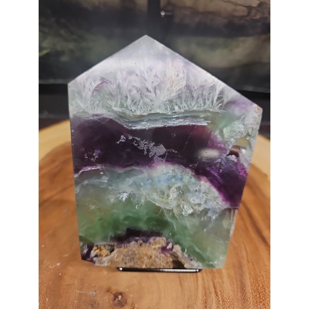 1.15LB Natural fluorite snowflake feather fluorite crystal quartz healing | Mineral Specimens | Wiccan Center