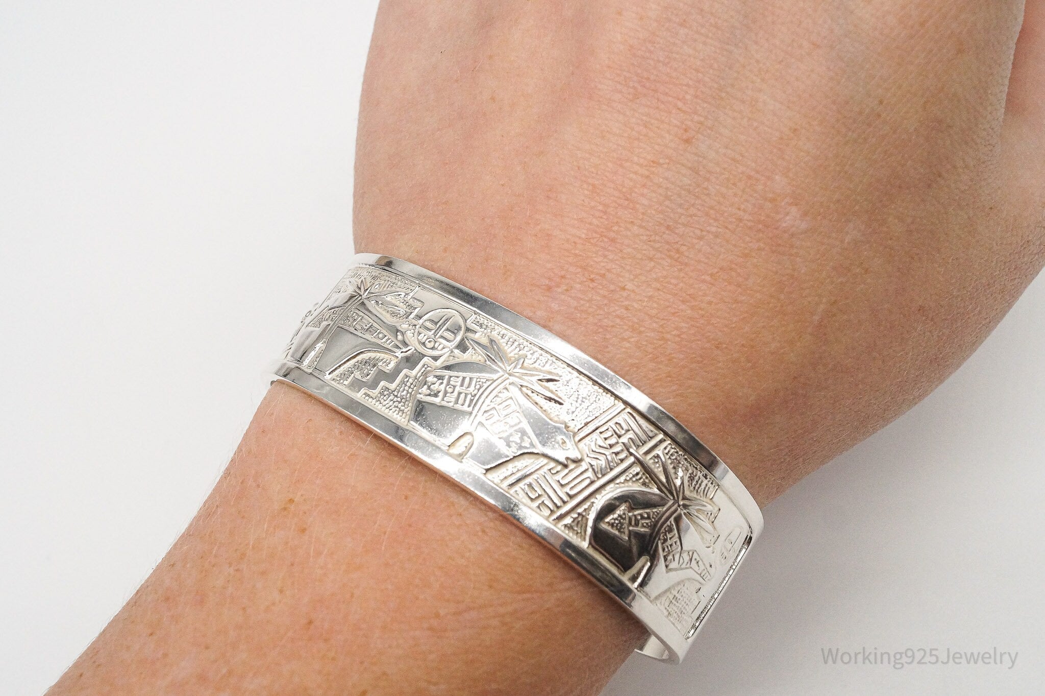 Vintage Carolyn Pollack Relios RMT Storyteller Sterling Silver Bracelet | Jewelry > Bracelets | Wiccan Center