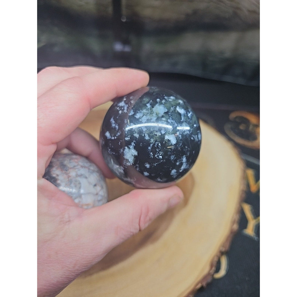 2Pcs A Set Of Natural Quartz Crystal Jasper Sphere Ball Polished 50-60mm &stand | Crystal Spheres & Eggs | Wiccan Center