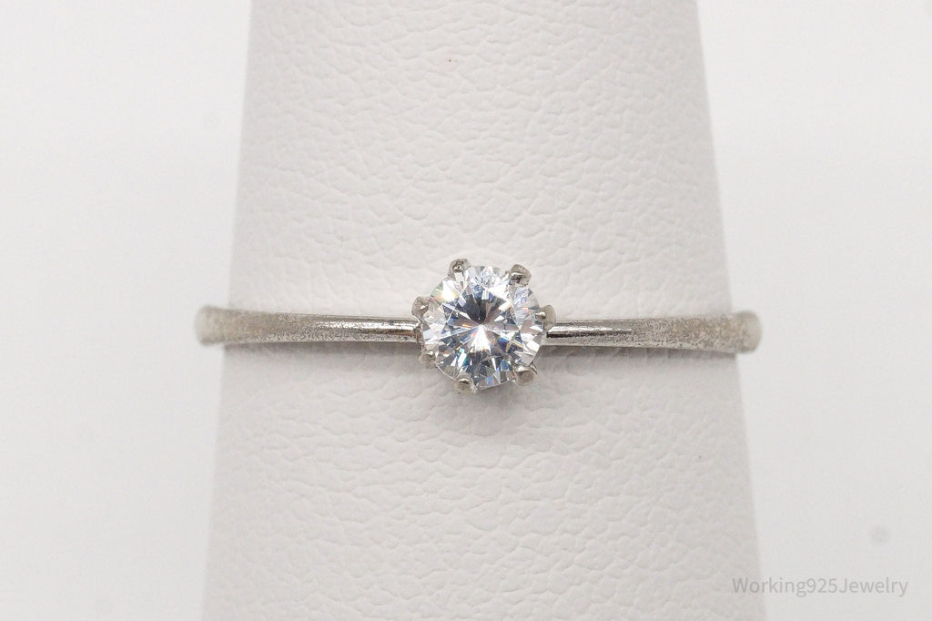 Vintage Cubic Zirconia Sterling Silver Ring - Size 6.75 | Jewelry > Rings | Wiccan Center