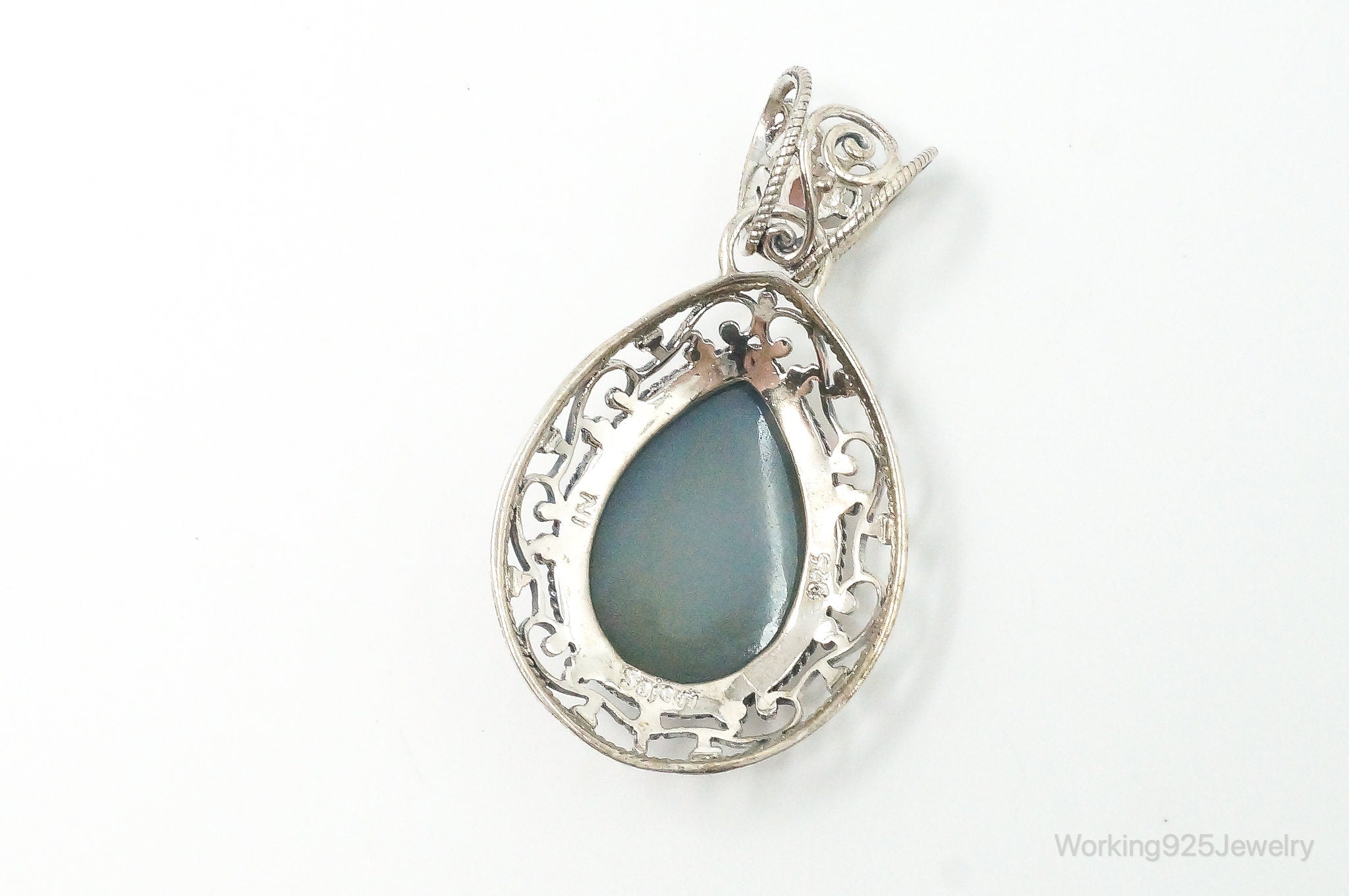 SAJEN Large Druzy Quartz Mystic Topaz Sterling Silver Necklace Pendant | Jewelry > Necklaces > Pendants | Wiccan Center