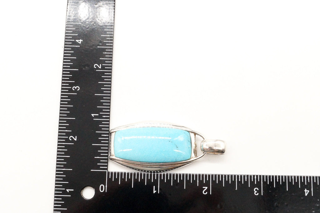 Large Designer SX Turquoise Sterling Silver Pendant | Jewelry > Necklaces > Pendants | Wiccan Center