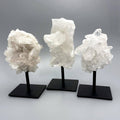 Crystal Quartz Cluster on Metal Stand