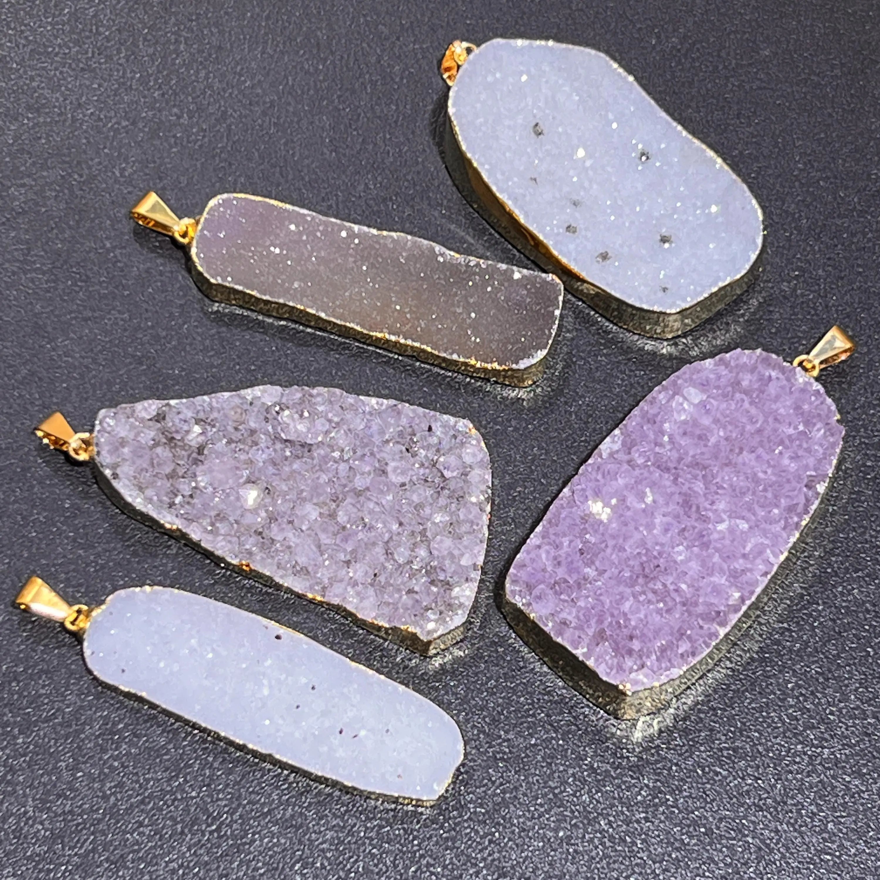 Large Druzy Crystal Statement Pendants (Gold Plated) Wholesale | Craft Supplies & Tools > Beads, Gems & Cabochons > Charms & Pendants > Pendants | Wiccan Center