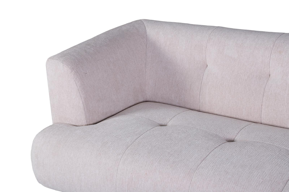 Arden Collection Modern Fabric 3-Seater Sofa - White | Sofa | Wiccan Center