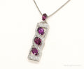 Rhodolite Garnet Cubic Zirconia Sterling Silver Necklace | Jewelry > Necklaces > Pendants | Wiccan Center